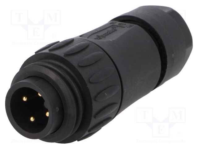 Connector: circular; plug; PIN: 4; male; screw terminal; IP65,IP67