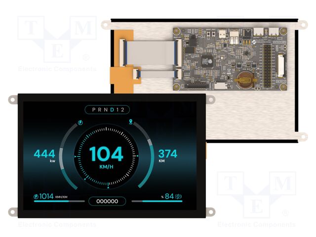 Display: TFT; 7"; 1280x800; 32MBFLASH,32MBPSRAM; 1000cd/m2; 4÷6V