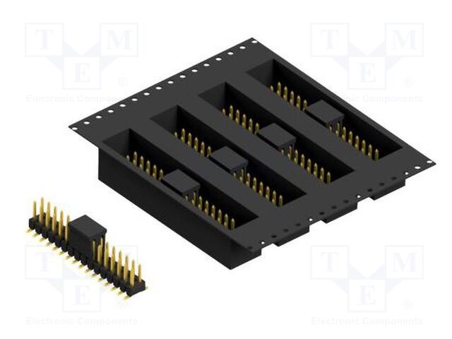 Connector: pin strips; pin header; male; PIN: 32; 2.54mm; SMT; 2x16