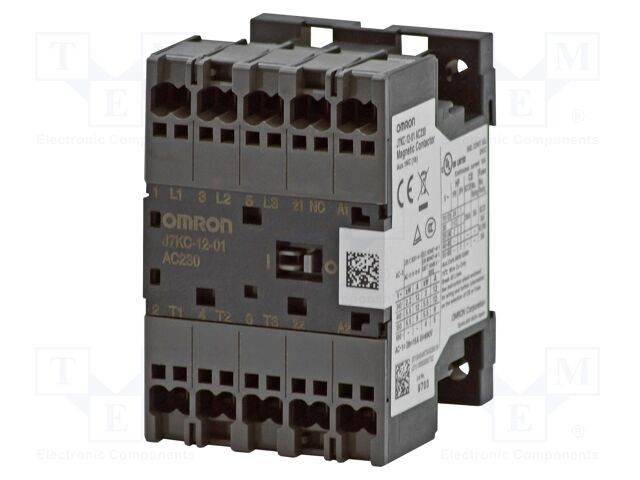 Contactor: 3-pole; Auxiliary contacts: NC; 110VAC; 12A; J7KC