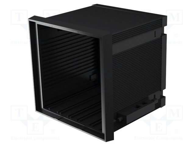 Enclosure: panel; X: 96mm; Y: 96mm; Z: 75mm; ABS + PC,PPO; black