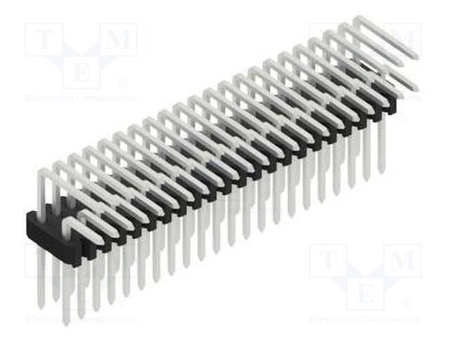 Connector: pin strips; pin header; male; PIN: 44; 1.27mm; THT; 2x22