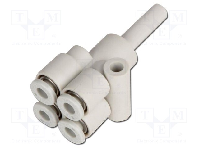 Push-in fitting; -1÷10bar; Mat: polypropylene; Øin: 8mm; Øout: 6mm