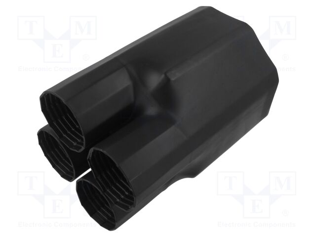 Cable breakout; 162/64mm; black; Diam.after shrinking: 70/18mm