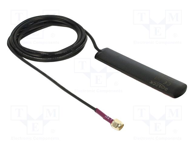 Antenna; GSM,LTE,UMTS,inner,WiFi; black; SMA; glued; male; 50Ω; 2m