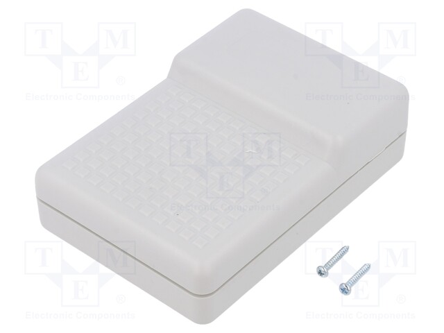 Enclosure: desktop; X: 71.6mm; Y: 97.9mm; Z: 30mm; ABS; grey