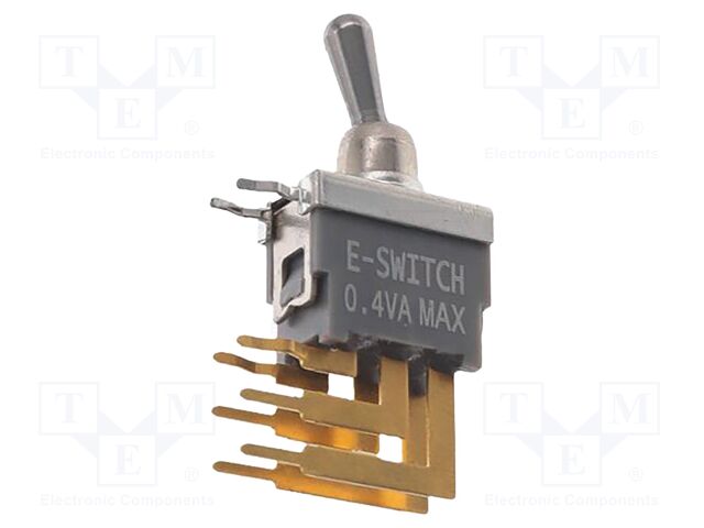Switch: toggle; Pos: 2; DPDT; ON-ON; Leads: for PCB,angled; -30÷85°C