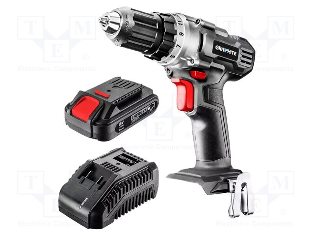 Drill/driver; battery; drilling,screwdriving; 0.8÷10mm; 18VDC