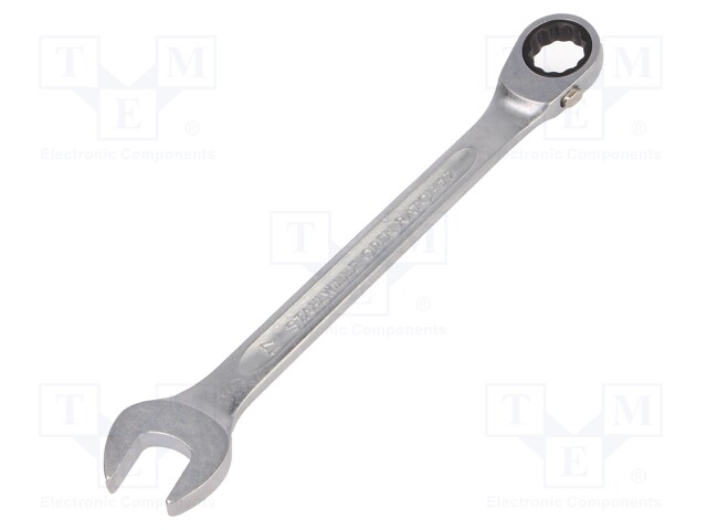 Wrench; combination spanner; 17mm; chromium plated steel