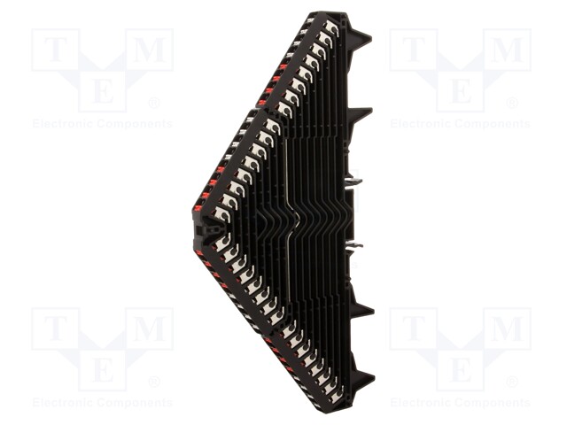 Splice terminal: rail; 1.5mm2; ways: 16; terminals: 64; black; 5A