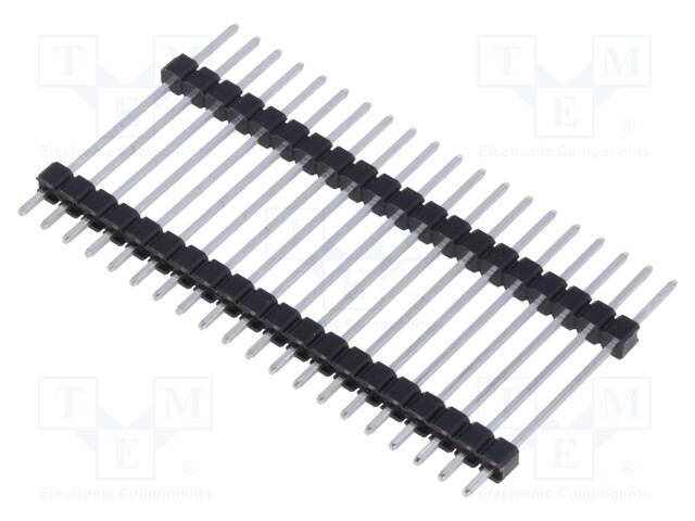 Pin header; pin strips; male; PIN: 20; double deck; straight; THT