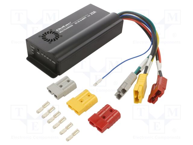 Charger: for rechargeable batteries; 12V; 25A; 12÷30VDC; 97%