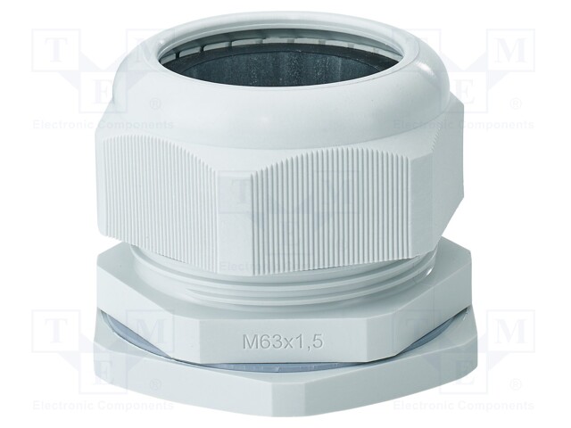 Cable gland; M63; 1.5; IP66,IP67; polyamide; light grey