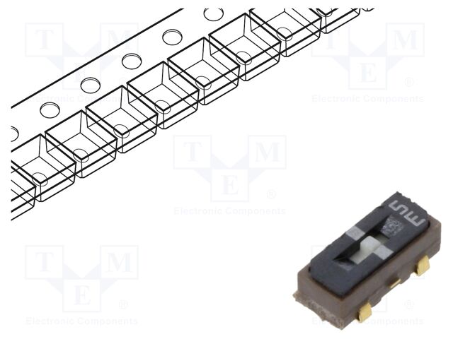 Slide Switch, SPDT, On-On, Surface Mount, CJS Series, 100 mA