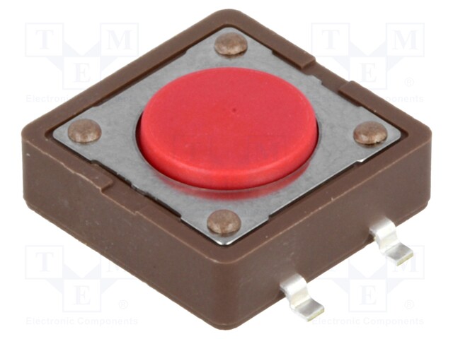 Microswitch TACT; SPST-NO; Pos: 2; 0.05A/12VDC; SMT; none; 2.6N