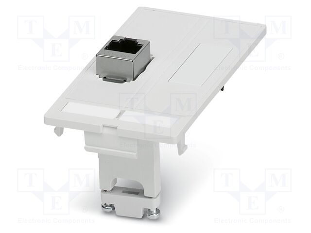 Front plate, number of positions: 8, 100 Mbps, CAT5e