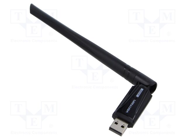 PC extension card: WiFi network; USB A plug; USB 2.0; black