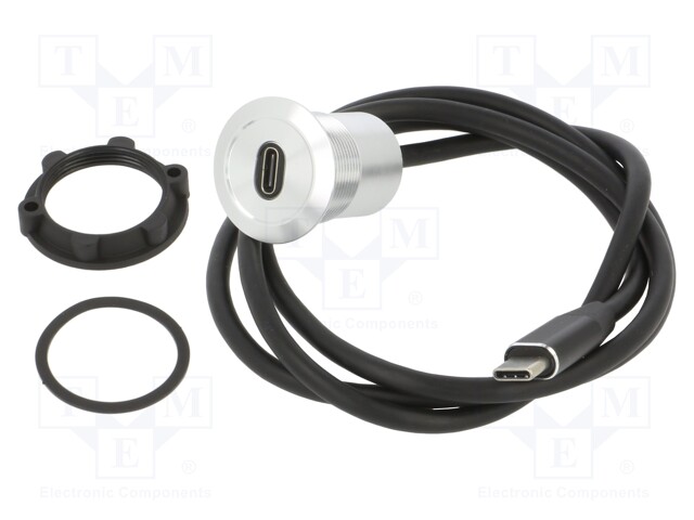 Adapter; for panel mounting,rear side nut; Len: 1m; Thread: M22