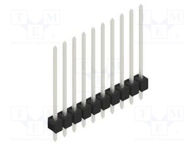 Connector: pin strips; pin header; male; PIN: 10; 2.54mm; THT; 1x10