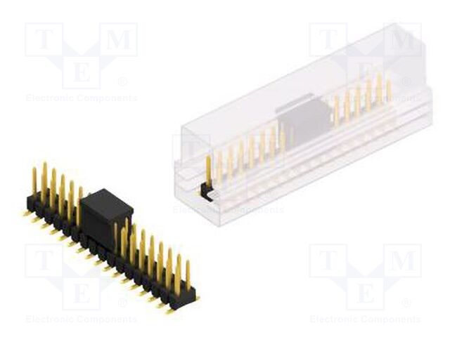 Connector: pin strips; pin header; male; PIN: 34; 2.54mm; SMT; 2x17