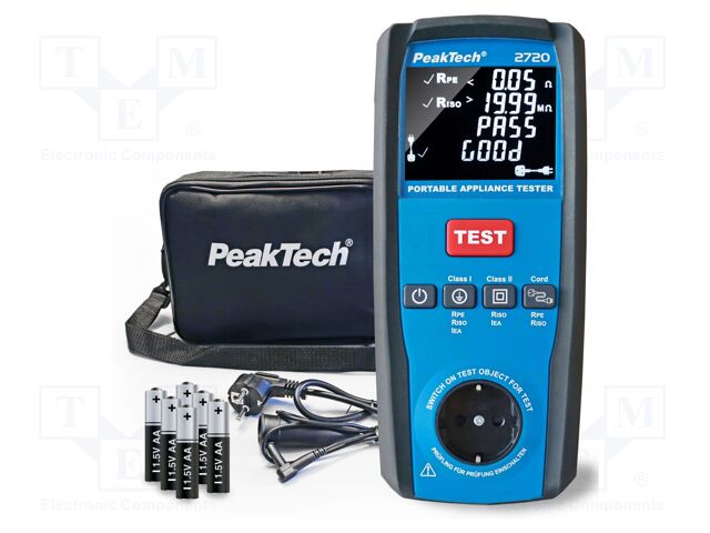 Meter: safety analyzer; LCD; VAC: 55÷270V; 50Hz; 100uA÷20mA; IP40