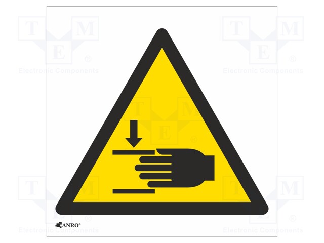 Safety sign; warning; Mat: PVC; W: 200mm; H: 200mm