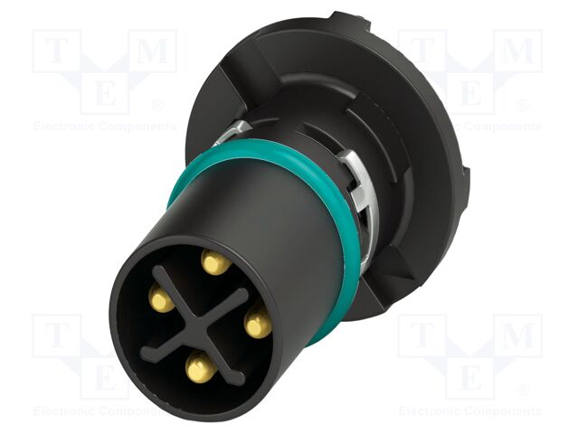 Connector: M12; contact insert; PIN: 4; 630V; straight; THR; S; 12A