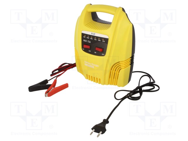 Charger: for rechargeable batteries; 12/24V; 15A; IP65