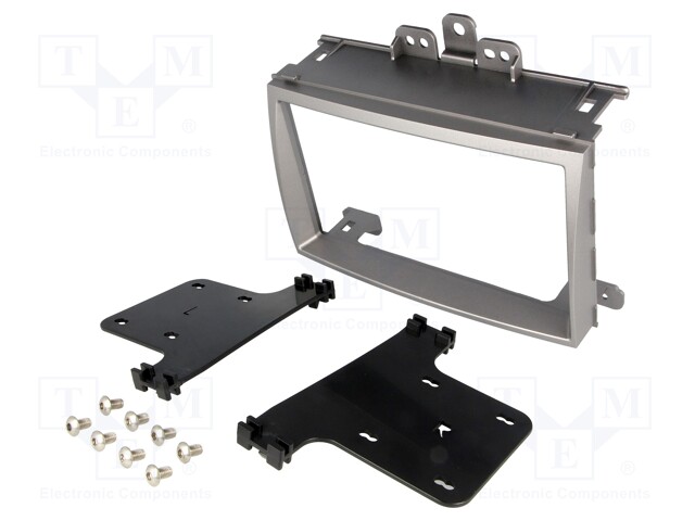 Radio mounting frame; Hyundai; 2 DIN; silver
