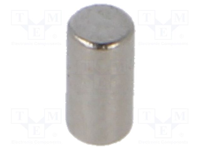 Magnet: permanent; neodymium; 1N; Ø: 2mm; H: 4mm