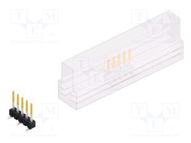 Connector: pin strips; pin header; male; PIN: 5; 2.54mm; SMT; 1x5