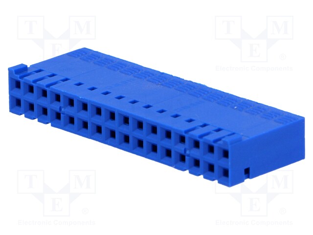 Plug; wire-board; female; PIN: 32; w/o contacts; 2.54mm; for cable