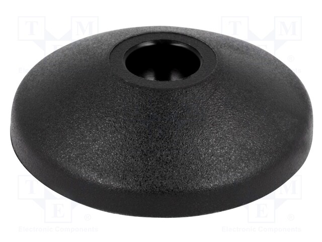 Foot; Base dia: 39mm; polyamide; H: 10.4mm; Mount.hole diam: 10mm