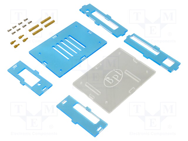 Enclosure: for computer; BANANA-PI-M1+; acrylic; transparent