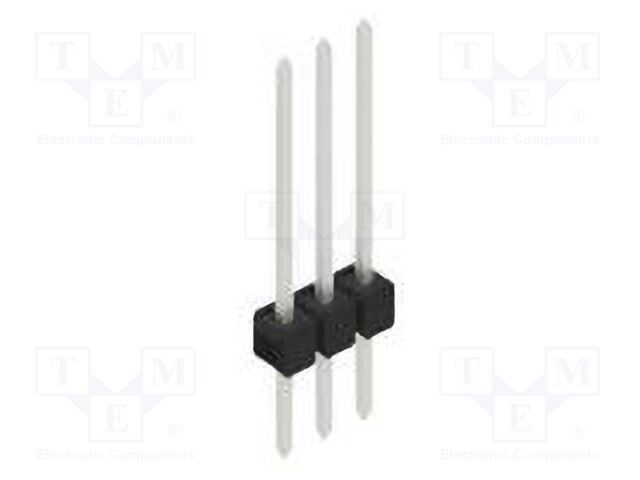 Connector: pin strips; pin header; male; PIN: 3; 2.54mm; THT; 1x3