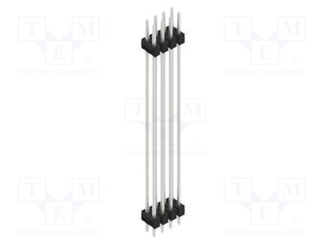 Connector: pin strips; pin header; male; PIN: 8; 2.54mm; THT; 2x4
