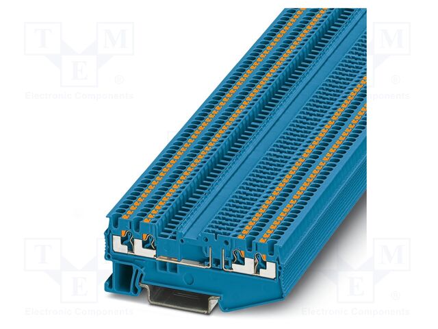 Splice terminal: rail; PA; L: 30.5mm; terminals: 4; W: 3.5mm
