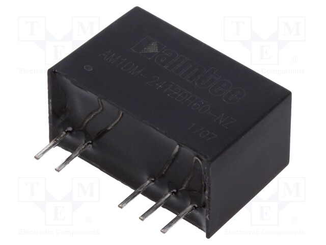 Converter: DC/DC; 1W; Uin: 21.6÷26.4V; Uout: 12VDC; Uout2: -12VDC