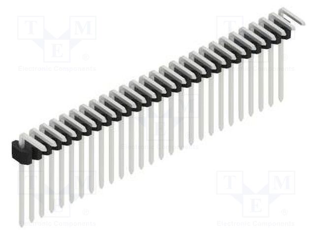 Connector: pin strips; pin header; male; PIN: 27; 1.27mm; THT; 1x27