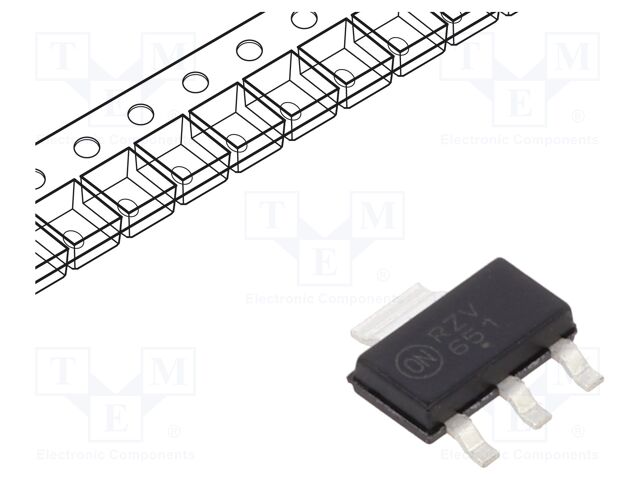 Transistor: NPN; bipolar; 60V; 2A; 0.8W; SOT223-4,TO261-4