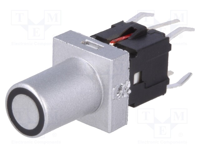 Switch: keypad; Pos: 2; SPST-NO; 0.05A/12VDC; silver; Illumin: LED