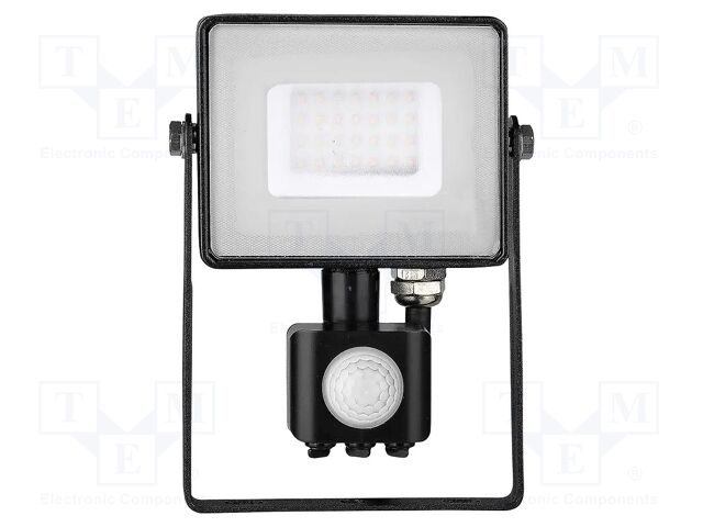 Lamp: LED flood light; 30W; 230VAC; white warm; 100°; 3000K; 30000h