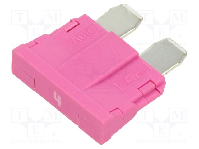 Fuse: fuse; 4A; 80VDC; automotive; 19mm
