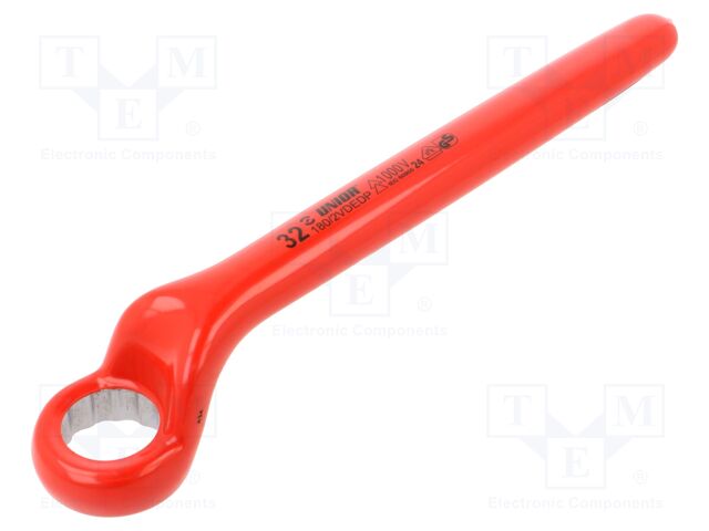 Wrench; insulated,single sided,box,bent; 32mm; 180/2VDEDP