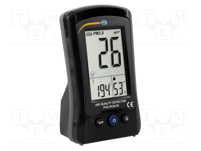 Meter: air quality; Range: 0÷500ug/m3; Humid.range: 0÷99%RH; ±5%