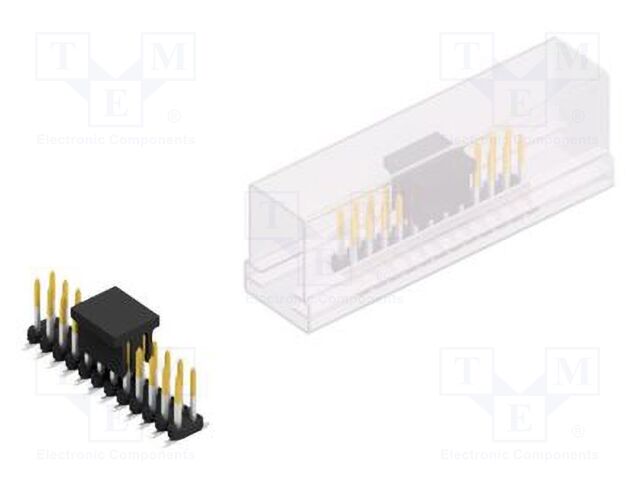 Connector: pin strips; pin header; male; PIN: 24; 2mm; SMT; 2x12