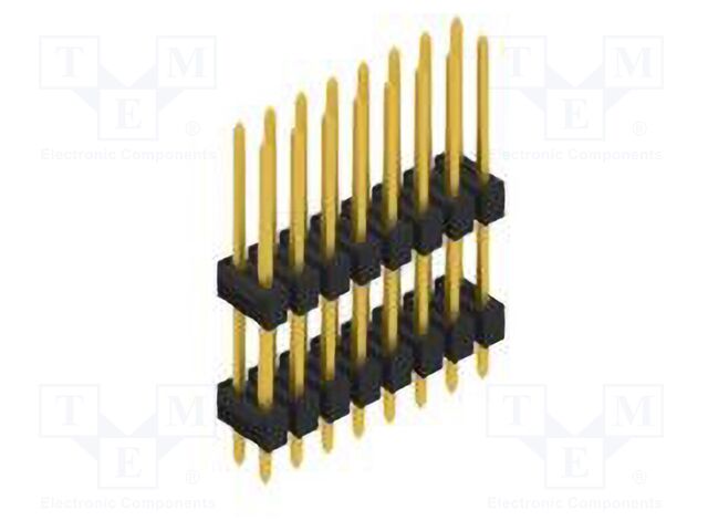 Connector: pin strips; pin header; male; PIN: 16; 2.54mm; THT; 2x8