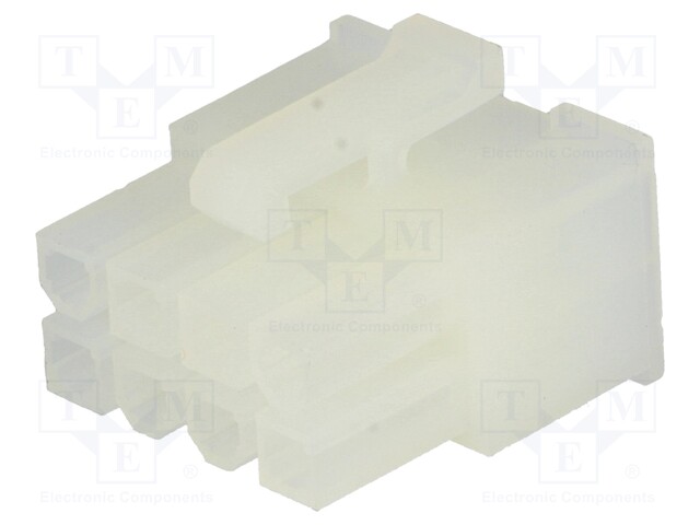 Plug; wire-board; female; MF42; 4.2mm; PIN: 8; w/o contacts