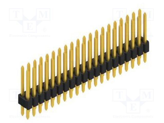 Connector: pin strips; pin header; male; PIN: 40; 1.27mm; THT; 2x20