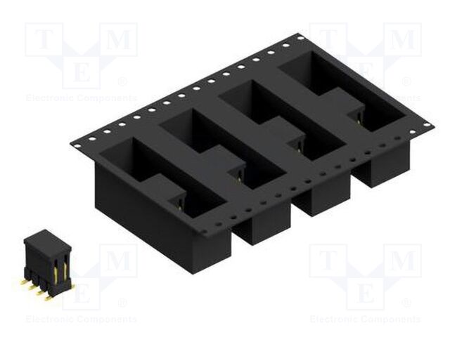 Connector: pin strips; pin header; male; PIN: 8; 2.54mm; SMT; 2x4